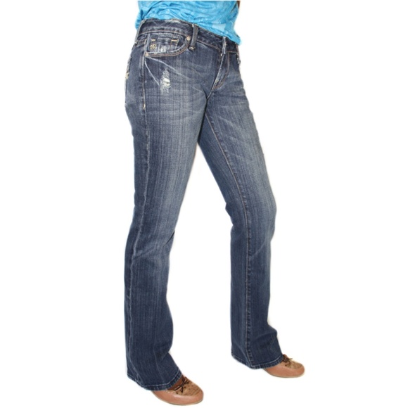 Slim Distressed Bootcut Jeans (Miss Me) - Picture 2 of 4